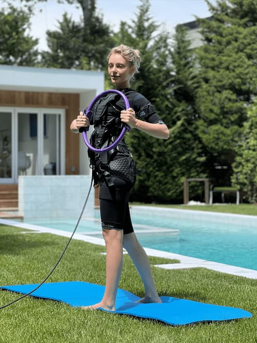 Client smiling after a workout session